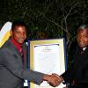 Winston Sill / Freelance Photographer
Patrick Sterling (left) presents the citation to Michael Bernard.

Carreras Limited host reception to honour Michael Bernard on his retirement and to welcome Richard Pandohie, held at Terra Nova All-Suite Hotel, Waterloo Road on Wednesday December 29, 2010.