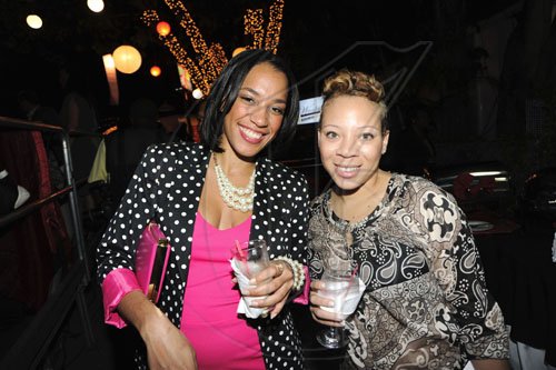 Rudolph Brown/Photographer
Nadia Figueroa (left) and Rachel Christian say cheers to the new show.





 launch at the Terra Nova Hotel in Kingston on Tuesday, January 4-2011.