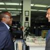 Ian Allen/Photographer
Jesus Silva bids farewell to Gleaner Editorial staff.