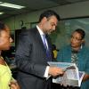 Ian Allen/Photographer
Jesus Silva bids farewell to Gleaner Editorial staff.