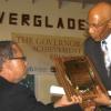 Contribution                                                                                                                                                                                                                                                                               Principal of the Black River High School, the Reverend Dr. Barrington Buchanan (left), accepting his award from Governor-General, His Excellency the Most Hon. Sir  Patrick Allen, at a presentation ceremony, held in Parottee, St. Elizabeth, on August 25.