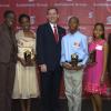 Gladstone Taylor / Photographer

Left to right: Joylene Griffiths Irving,  Kaydian Farquharson, Wayne Powell, Daniel Lawla,  Anya Chuck and  Bruce Bowen as seen at the Scotia Jamaica Foundation Shining Star Scholarship awards luncheon on August 26, 2010