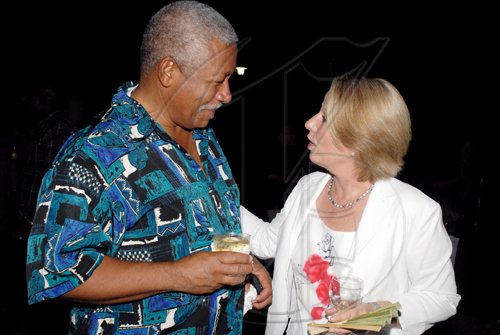 Colin Hamilton/freelance photographer
Commissioner of Police Hardley Lewin shares a moment with Dr. Barbara Munske-Cresswell during a reception for the British DPP Keir Starmer, QC at the British High Commission on Monday September 28, 2009.