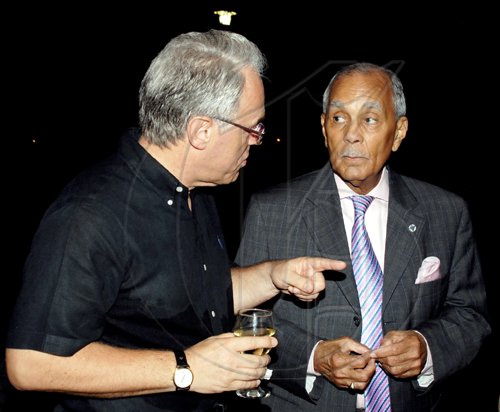 Colin Hamilton/freelance photographer
British High Commissioner, Jeremy Cresswell has a word with ICWI's Dennis Lalor during a reception for the British DPP Keir Starmer, QC at the British High Commission on Monday September 28, 2009.