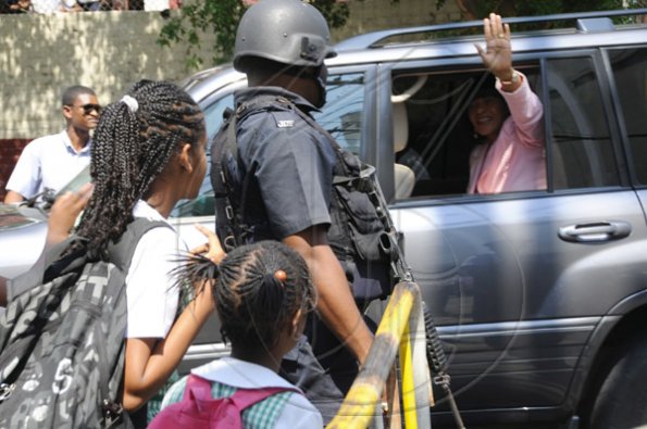 Ricardo Makyn/Staff Photographer.
University Students protesting against Minister of Education Andrew Holness because of the withdrawal of a subsidy to Tertiary level Students  on Tuesday 13.4.2010