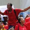 Ricardo Makyn/Staff Photographer.
University Students protesting against Minister of Education Andrew Holness because of the withdrawal of a subsidy to Tertiary level Students  on Tuesday 13.4.2010