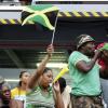 Aderian Frater photo
Jamaican fans celebrate another success on the final afternoon of the LIME CARIFTA Games, at the Montego Bay Sports Complex, St James, yesterday.