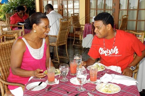 Colin Hamilton/freelance photographer
Richard Francis-Bowen (R), took his mom Lanza Turner-Bowen out for brunch.Mothers Day Brunch at the Morgans Harbour Hotel on Sunday May 10, 2009.
