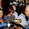 Winston Sill / Freelance Photographer
Minna Israel is being served by Christopher Reckord a glass of the number one champagne in the world. While Stephanie Lumley in the background waits to get a taste herself.

*******************************************************
Launch of Armand De Brignac Champagne, held at Bin 26, Devon House, Hope Road on Tuesday night July 5, 2011.