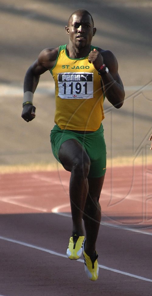 Ian Allen/Staff Photographer
Nickel Ashmeade of St. Jago High winning heat 8 of the class 1 boys 200m at the 2009 boys and girls atlethics championships.