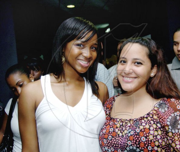 Winston Sill / Freelance Photographer
Gal pals Tiffany Watson (left) and Mariam Wahbi couldn't miss this one.

Consular Corps of Jamaica host Reception for  Premiere of the movie Eclipse, held at Carib Cinema, Cross Roads on Tuesday night July 6, 2010..
