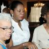 Rudolph Brown/Photographer
Lion Jean Munroe, (left) chat with Dr. Paulette McGregor, (centre) and Elve Passley at Lions Club of St. Andrew Central 18th anniversary celebration at Hotel Four Seasons on Sunday, March 7-2010
