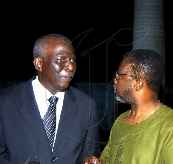 Winston Sill / Freelance Photographer
Nigerian High Commissioner Peter Oyedele (left) and Seabed Secretary General Nii Allotey Odunton shoot the breeze.

Cuban Ambassador host National Day Reception, held at Millsborough Avenue on Friday night January 8, 2010.