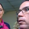 Rudolph Brown/Chief Photographer
Daryl Vaz and wife Ann-Marie speaks to members of the media after the Circuit Court ruling of the Dabdoub/Vaz case at the Jamaica Labour Party Headquarter on Friday, February 27-2009.