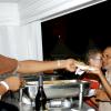 Cuddy'z being one of the participating sponsors at the Heart Foundation of Jamaica's fund-raising event, "A Gourmet Evening" served up tantalising dishes. Ambassador  Courtney Walsh (left),  led by serving Alicia Malcolm (right) as Paul Nethersole waits his turn.
***********************************************************************************************.

Winston Sill / Freelance Photographer
The Heart Foundation of Jamaica in association with Marco Polo and National Housing Trust presents "A Gourmet Evening", held at LIME National Golf Academy,  Park Close, New Kingston on Friday night September 25, 2009.