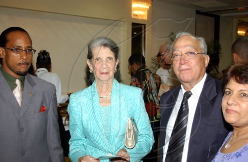 Winston Sill / Freelance Photographer
Kenneth Shaw (left) managing director of KACS Group, lymes with Barbara McNamee (second left), Indru Khemlani and wife Jean.


The Edward Seaga Research Institute presents the official launch of two books, "Revelations and The Grenada Intervention", by Edward Seaga, held at the Hilton Kingston Hotel, New Kingston on Wednesday September 23, 2009.