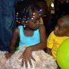 Peta-Gaye Clachar/Staff Photographer
Janielle Robinson (left) and Rajhiem Blake seems to be having baby talk at the Dudley Grant Memorial Trust Early Childhood 2009 Development Expo at the Jamaica Pegasus on Tuesday, July 7, 2009.