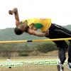 Ian Allen/Staff Photographer
David Hall of St Jago clears the bar at 1.90 to win the boys Class Two high jump on yesterday's opening day of the Milo-sponsored Central Track & Field Championships at GC Foster College.