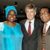 Colin Hamilton/freelance photograper
This is a 'French connection' indeed. French Ambassador Marc-Olivier Gendry (centre) with fellow French-speaking diplomats Ambassador Nafissatou Diagne (left) of Senegal and Max Alce, charge d'affaires at the Haitian Embassy. They were celebrating at France's National Day reception held at Ambassador Gendry's residence on Hillcrest Avenue on Tuesday.


 July 14, 2009.