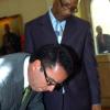Norman Grindley /Chief Photographer
Daryl Vaz  sworn-in for the second time as minister of state in the office of the prime Minister office at Kings house April 1, 2009.