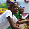 Ricardo Makyn/Staff Photographer.
Members of the Junior Culture Club performing a Folk Medley at the Ceremony for the openning and renaming of the Gordon Town All Age School to the Louise Bennett-Coverley All Age on Thursday 4.6.2009.