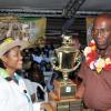 Contrbuted                                                                            Her Excellency the Most Hon. Lady Allen, presents the 2010 Champion Farmer
trophy to  Errol Pickney, yesterday (August 1) at the Denbigh Agri-
Industrial Show in May Pen, Clarendon.