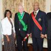 Rudolph Brown/Chief Photographer
Desmond Blade invested the Order of Jamaica on Mr. Blade during a ceremony of investiture and presentation of National Honours and Award at Kings House, St Andrew on Tuesday. May 12-2009