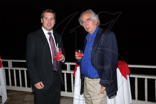 Janet Silvera Photo

From L- Digicel Business's Niall Sheehy and Stafford Burrowes at the Blackberry Bold 9700 launch party at Blue Beat in Montego Bay on Wednesday night.