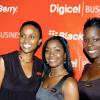 Winston Sill / Freelance Photographer
Digicel's fabulous trio of hostesses from left: Trisha K. Thompson, corporate relations manager; Jacqueliine Burrell, corporate affairs manager,  Shani Jaja, marketing communications manager, wore perfect smiles  to greet guests to the new Blackberry Bold 9700 smart phone, held at Spanish Court Hotel, St. Lucia Avenue, New Kingston on Monday nigh.