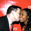 Winston Sill / Freelance Photographer
Niall Sheehy plants a kiss on the cheek of Olympian Shelly-Ann Fraser at the event.

********************************************************************Digicel launch new Blackberry Bold 9700 smart phone, held at Spanish Court Hotel, St. Lucia Avenue, New Kingston on Monday night February 8, 2010.
