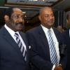 Colin Hamilton/Freelance Photographer 
Captain Horace Burrell; Michael Ricketts & Ambassador A.B. Stewart Stephenson at the Digicel Premier League and National U-21 Awards Ceremony at the Jamaica Pegasus Hotel on Tuesday June 9, 2009.