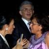 Winston Sill / Freelance Photographer
Ambassador Marco Mazzocchi Alemanni (second left) and wife Fiela (left) greet Chilean Ambassador Alfredo Garcia and wife Luz.

host Europe Day Reception, held at Hyperion Avenue, Jacks Hill on Wednesday night May 12, 2010.