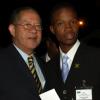 Colin Hamilton/freelance photographer
Darren Miller was caught having a word with the PM during the Opening Ceremony of the Inaugural Future Leaders Jamaican Diaspora Conference at the Mona Visitors Lodge on Tuesday August 4, 2009.