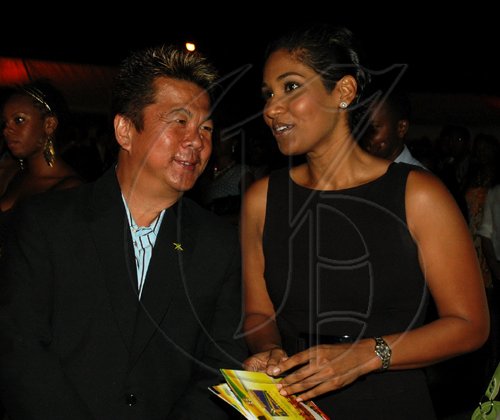 Colin Hamilton/freelance photographer
The always gorgeous Lisa Hanna and Brian Chung share a moment during the Opening Ceremony of the Inaugural Future Leaders Jamaican Diaspora Conference at the Mona Visitors Lodge on Tuesday August 4, 2009.