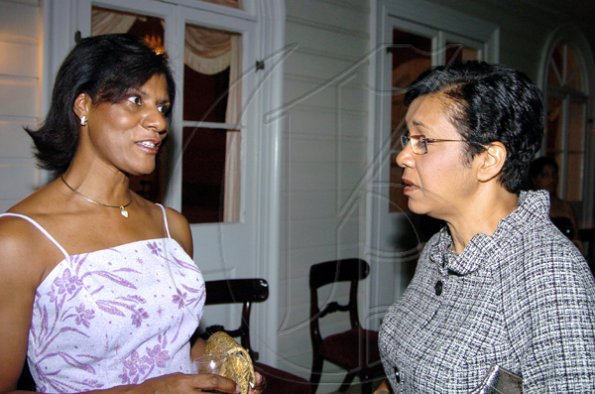 Winston Sill/Freelance Photographer
Caught catching up are Carol Hughes (left) and Paulette Chang.

Governor General's dinner held in honour of the President of Tanzania, Jakaya Mrisho Kikwete at Kings House on Wednesday November 25, 2009.
