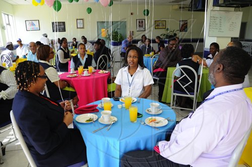 Ricardo Makyn/Staff Photographer.
Gleaners Birthday Breakfast Celebration at the Gleaner on Tuesday 13.4.2010.