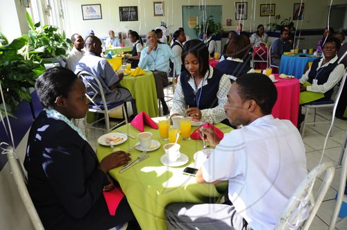 Ricardo Makyn/Staff Photographer.
Gleaners Birthday Breakfast Celebration at the Gleaner on Tuesday 13.4.2010.