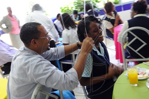 Ricardo Makyn/Staff Photographer.
Gleaners Birthday Breakfast Celebration at the Gleaner on Tuesday 13.4.2010.