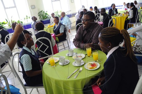 Ricardo Makyn/Staff Photographer.
Gleaners Birthday Breakfast Celebration at the Gleaner on Tuesday 13.4.2010.