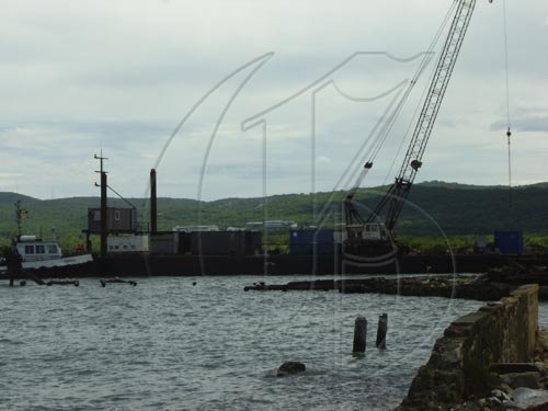 One section of the Falmouth Port, which is still under construction. The site was toured by the Governor-General and his entourage during his tour of the parish of Trelawny on Tuesday. The port's construction began on July 15 and is expected to be completed by October 2010. Piling works at the site should begin by the end of September this year.