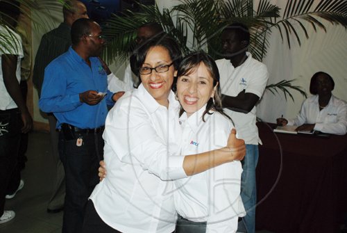 Dorothy Hanson (left), marketing manager and Claudia  Bermudez, sales manager.