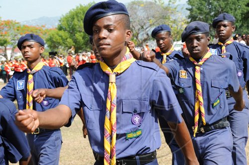 Rudolph Brown/Chief Photographer
Sir Patrick Allen, Governor General, Inpecting the Guard of Honour at the Independence Day Ceremony at Kings House on Thursday, August 6-2009