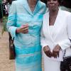 Rudolph Brown/Chief Photographer
Lorna Golding, (right) wife of Prime Minister Bruce Golding and Portia Simpson-Miller Opposition Leader at the Independence Day Ceremony at Kings House on Thursday, August 6-2009