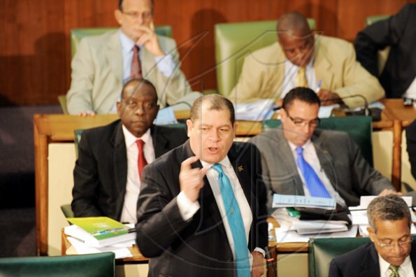 Norman Grindley/Chief Photographer
Audley Shaw, in parliament, April 8,2010.