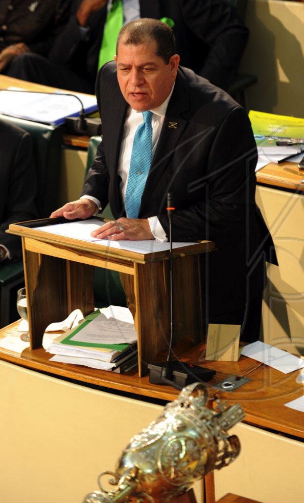 Norman Grindley/Chief Photographer
Audley Shaw, in parliament, April 8,2010.