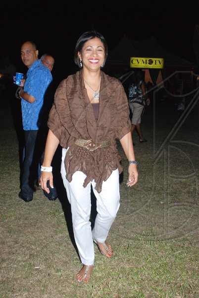 Janet Silvera Photo
 
Doesn't matter what she dons, Neadene Tufton can't help it that she looks so good. The Gleaner glimpsed the businesswoman and wife of Agriculture Minister Dr Chris Tufton at Jamaica Jazz and Blues Festival on Thursday night.