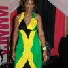 Wearing the Jamaican colours proudly, patriot Michelle Williams fell in with the theme at Tourism Village at the 
at the Jamaica Jazz and Blues Festival on Thursday night at the Trelawny Multi-purpose Stadium.