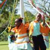 Ricardo Makyn/Staff Photographer.
Students of the Liberty Learning Centre perform on the Maypole at the Independence Day Ceremony at King's House on Friday.





 6.8.2010.