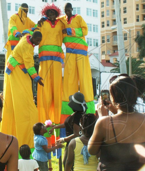 Contributed
Mokojombie stilt dancers at Jamaica Independence celebration at Palm Beach Post Park.