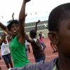 Ricardo Makyn/Satff Photographer.
Youngsters from the Tivoli Gardens Community making final preparations for the Independence Gala performance at the National Stadium on Thursday 5.8.2010.